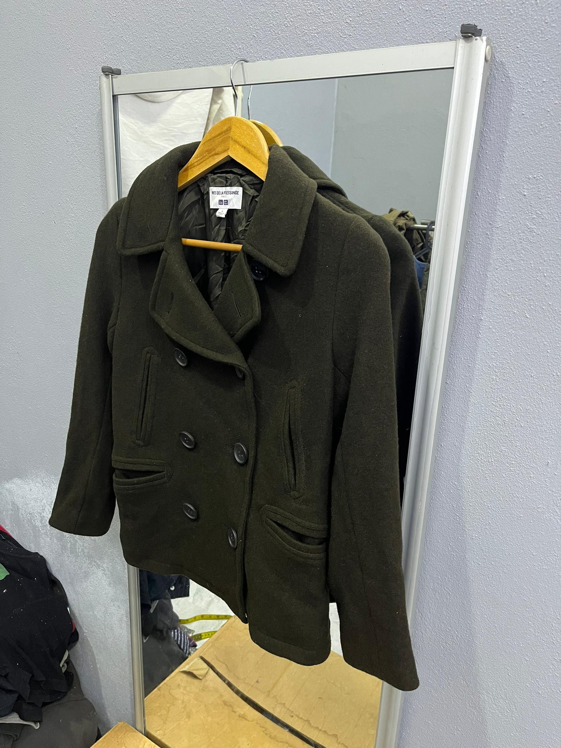 Uniqlo Uniqlo x Inès de la Fressange Wool Peacoat Olive S Size S / US 4 / IT 40 - 2 Thumbnail