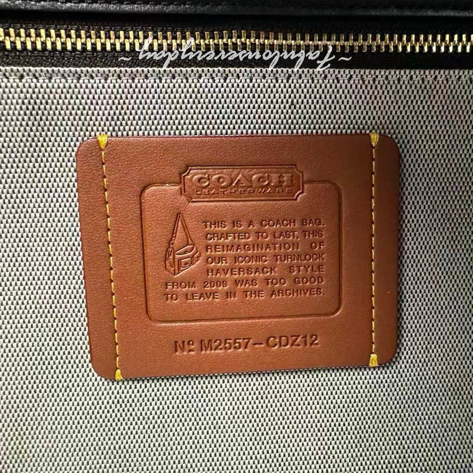 Coach Coach Haversack Bag Shoulder Bag In Leather/Brass/Black Size ONE SIZE - 10 Thumbnail