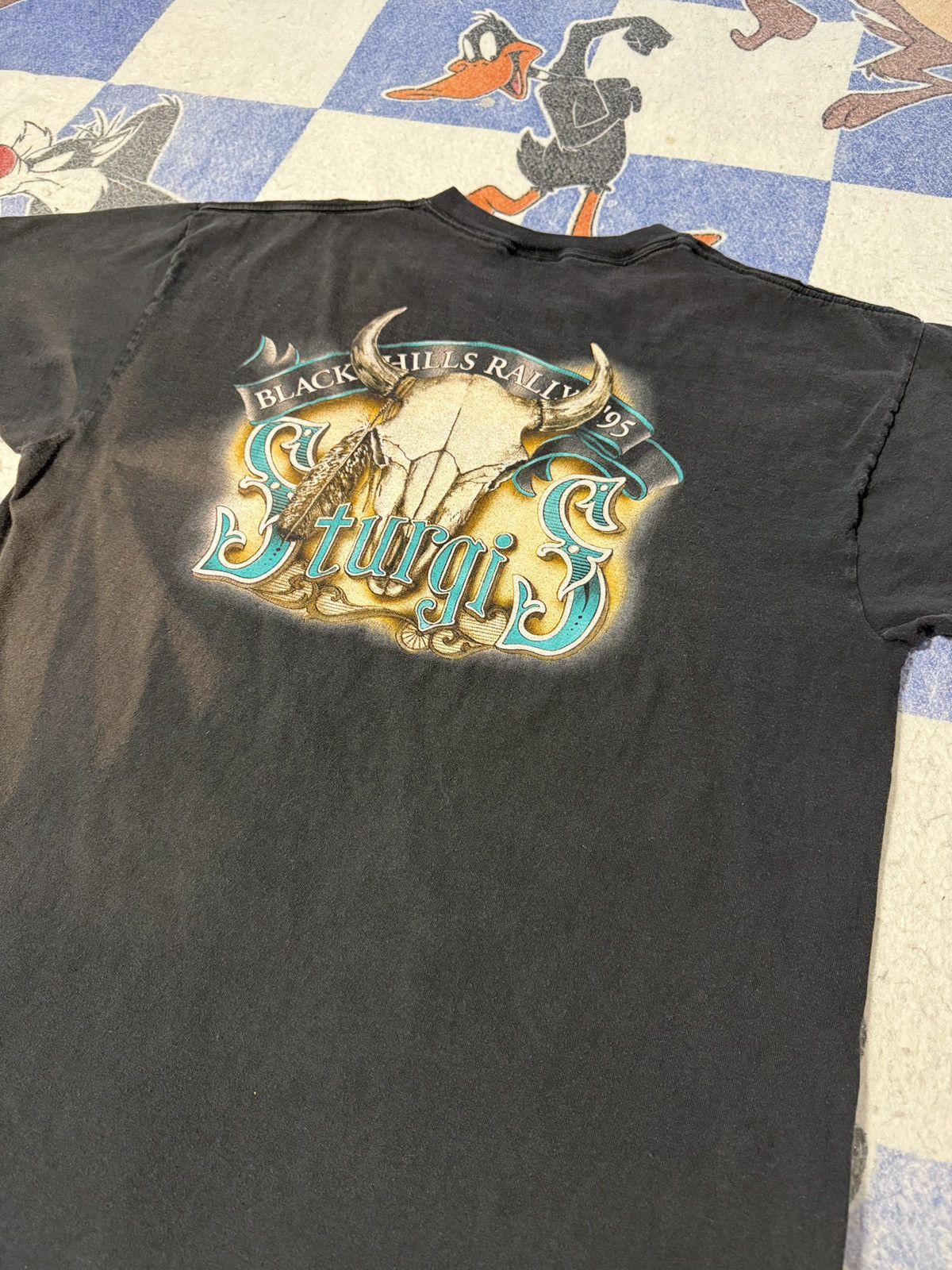 Vintage sturgis wolf 3d emblem tee