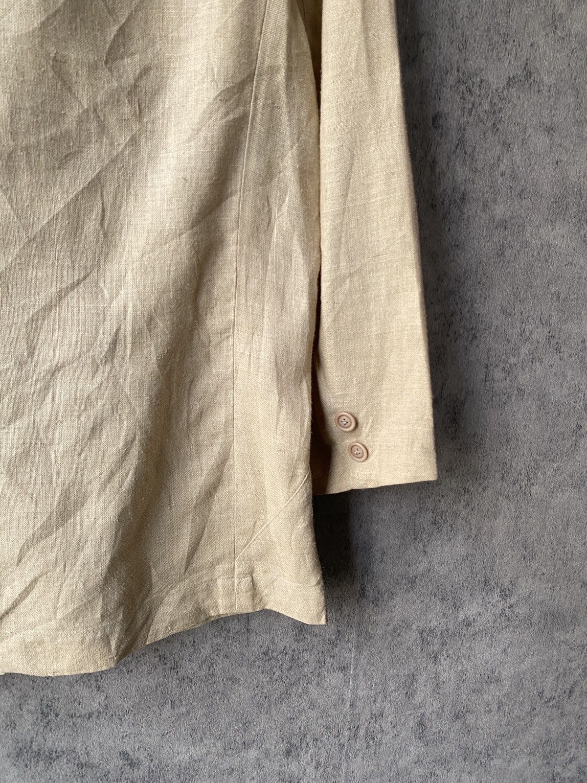 Issey Miyake Vintage 70s/80s Issey Miyake Square Label Linen Coat Jacket Size M / US 6-8 / IT 42-44 - 14 Thumbnail