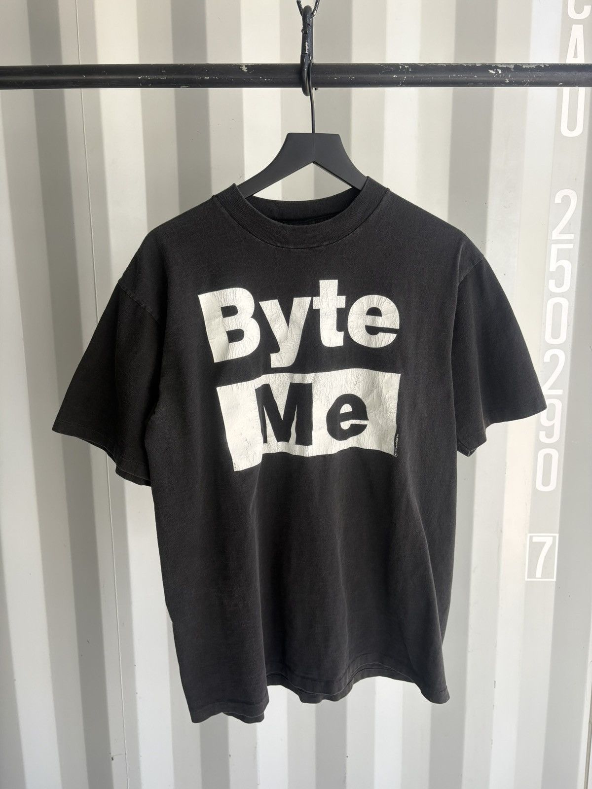 Vintage Vintage Byte Me Shirt Thrashed Faded Grunge Band Humor Size US XL / EU 56 / 4 - 1 Thumbnail