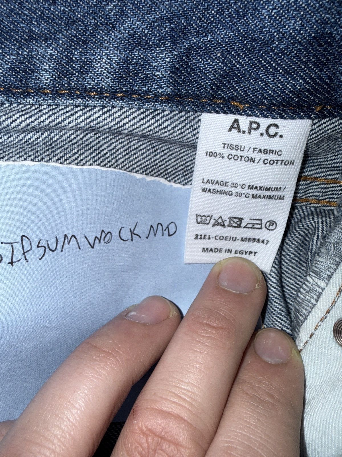 A.P.C. APC PETIT NEW STANDARD 100% COTTON DENIM Size US 30 / EU 46 - 4 Thumbnail