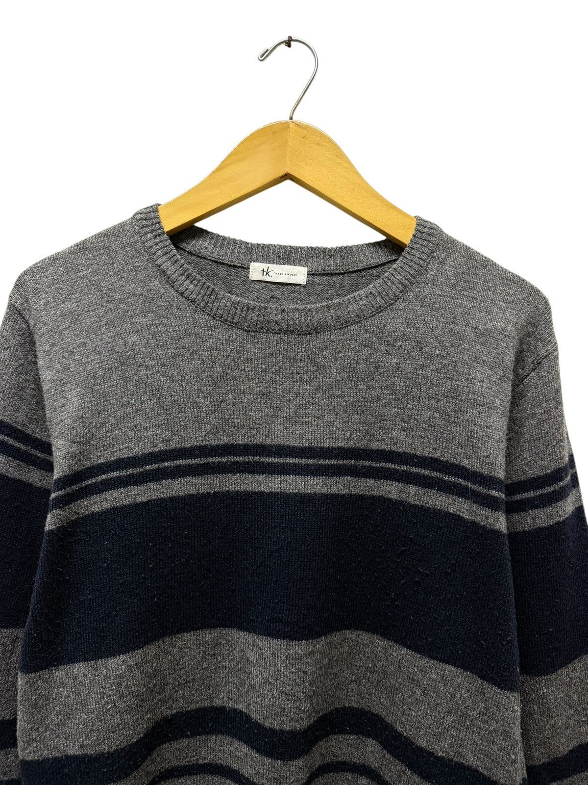Takeo Kikuchi Vintage Tk. Takeo Kikuchi Crewneck Striped Knitwear Sweater Size US M / EU 48-50 / 2 - 4 Thumbnail