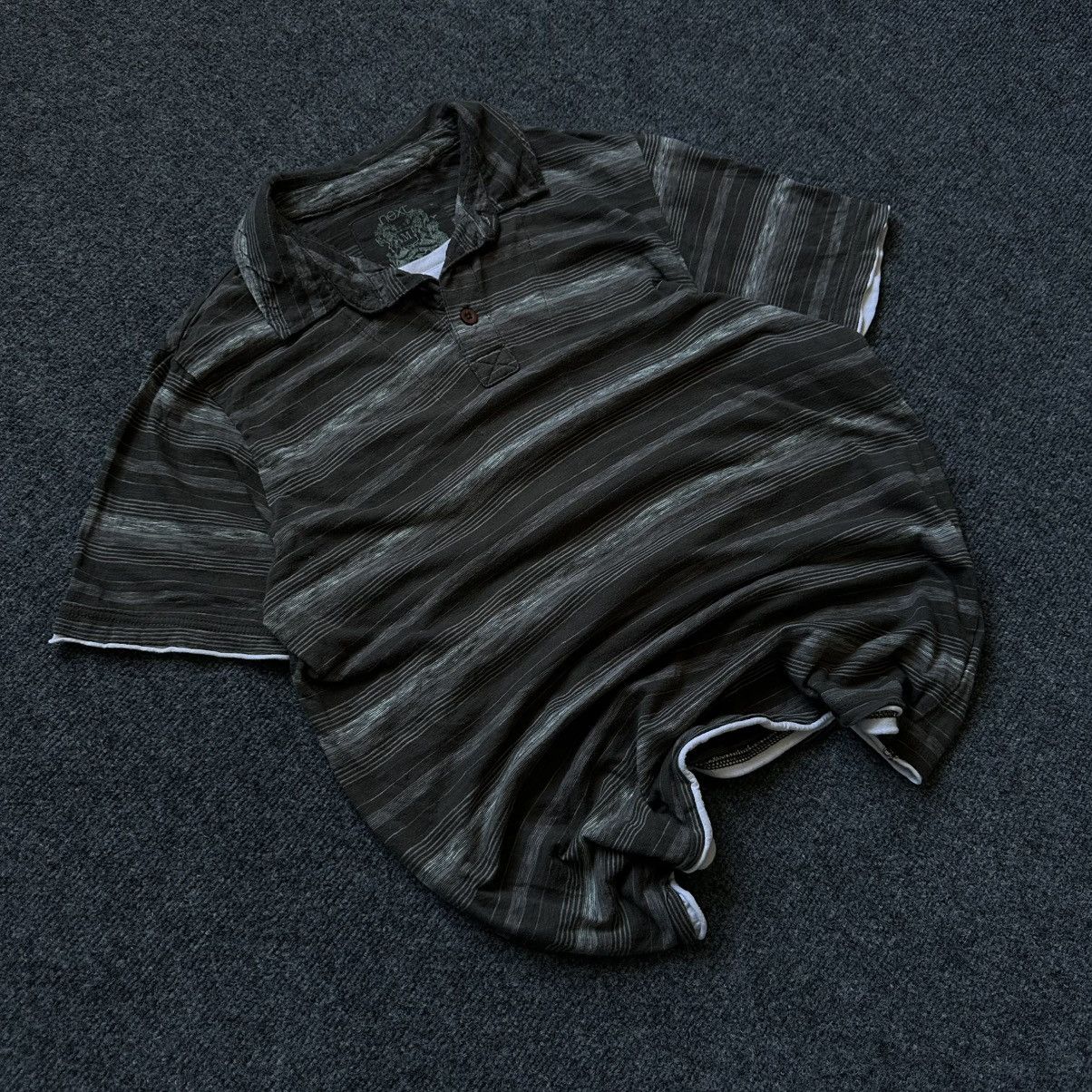 POST ARCHIVE FACTION (PAF) VTG Next Stripped Polo Grunge Avant-garde Size M Green Brown Size US M / EU 48-50 / 2 - 2 Thumbnail