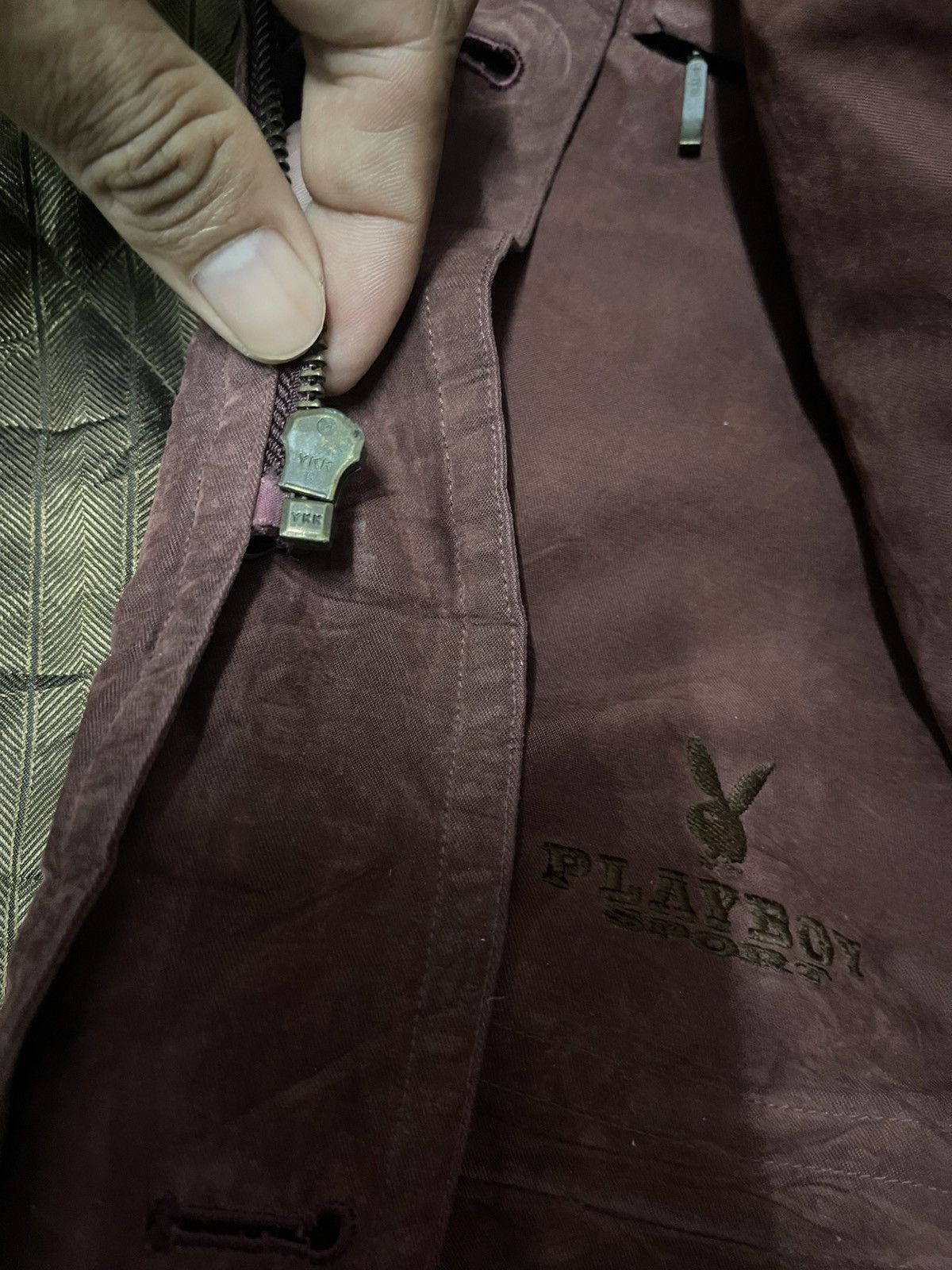 Vintage RARE🔥Vintage 90's Playboy Zip Up With Hoodie Jacket Size US L / EU 52-54 / 3 - 10 Thumbnail
