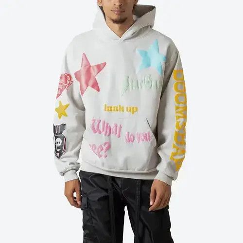Japanese Brand White Color Y2k Graffiti Stars Letter Foam abiosis Size US M / EU 48-50 / 2 - 1 Thumbnail