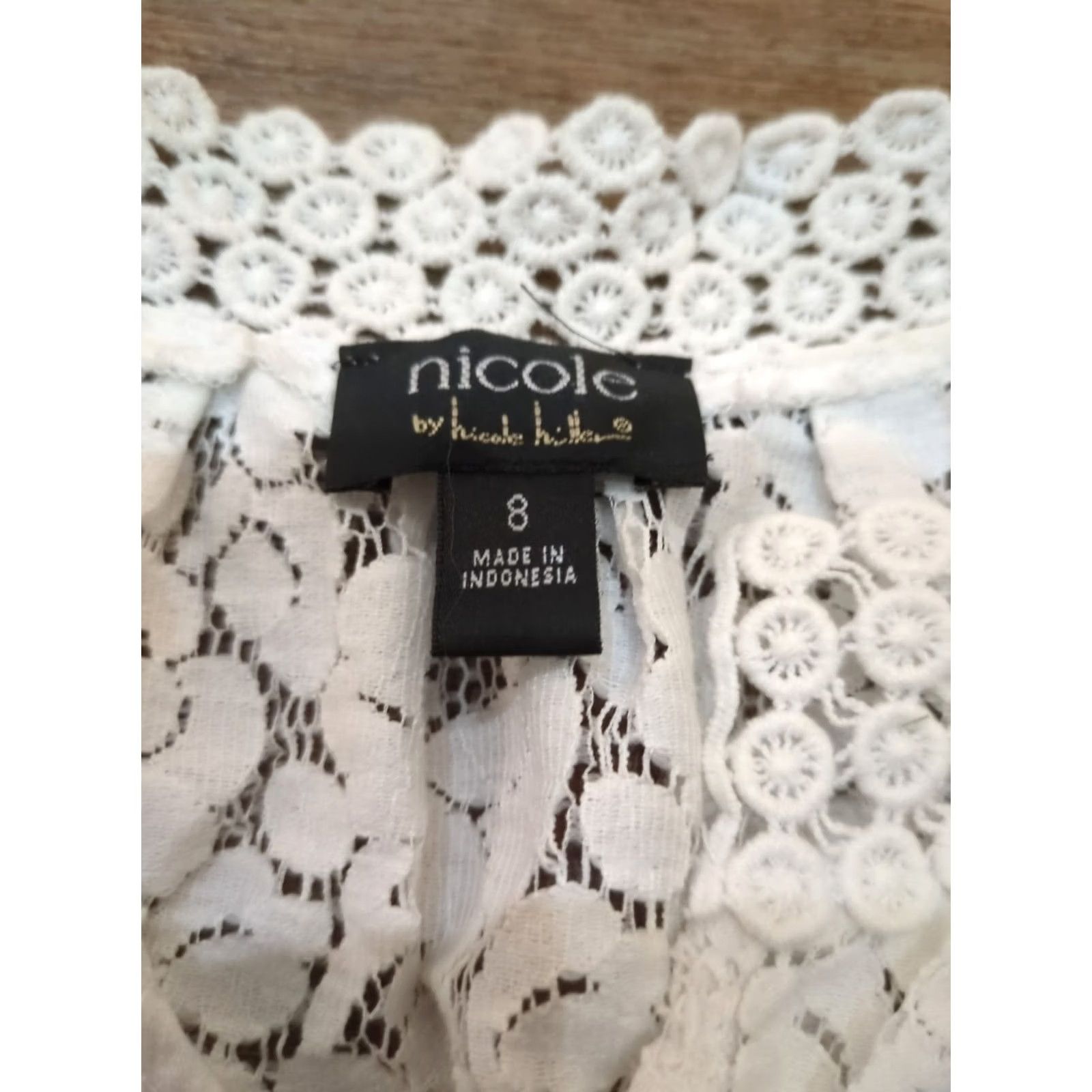 Nicole Miller Nicole Miller Beach Cover Up Dress White 3/4 Sleeve Lace Floral Size 8 Womens Size M / US 6-8 / IT 42-44 - 3 Thumbnail