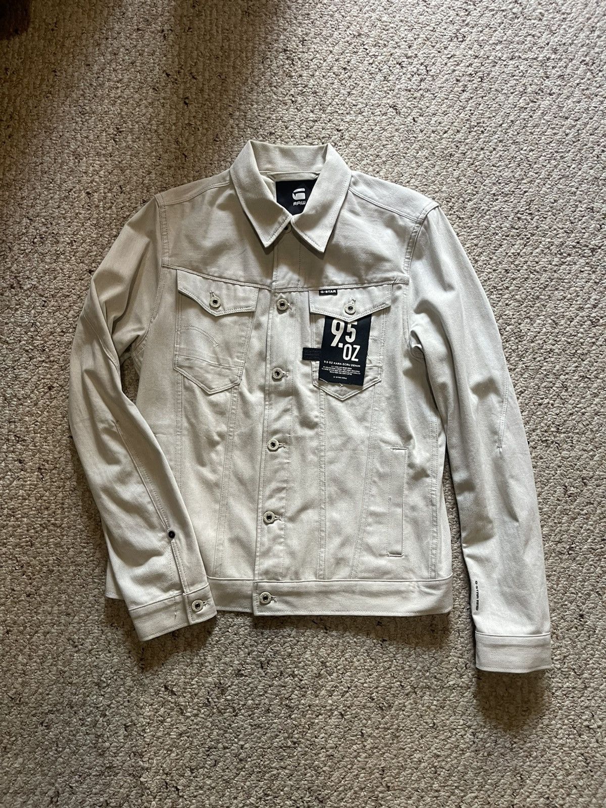 G-Star 9.5 Oz Kara Ecru Denim Jacket Size US M / EU 48-50 / 2 - 1 Thumbnail
