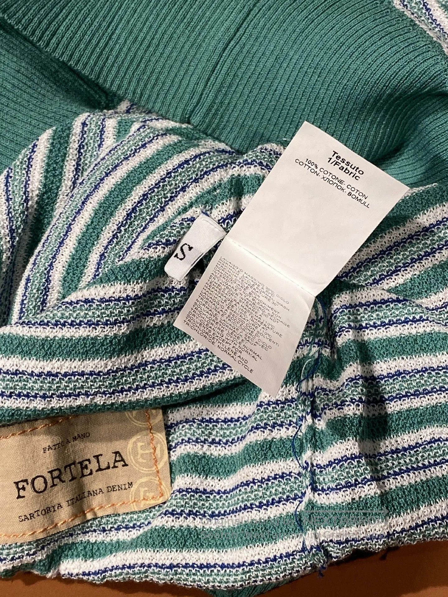 Fortela Fortela Italian Striped Knit Polo Shirt. Size US S / EU 44-46 / 1 - 6 Thumbnail