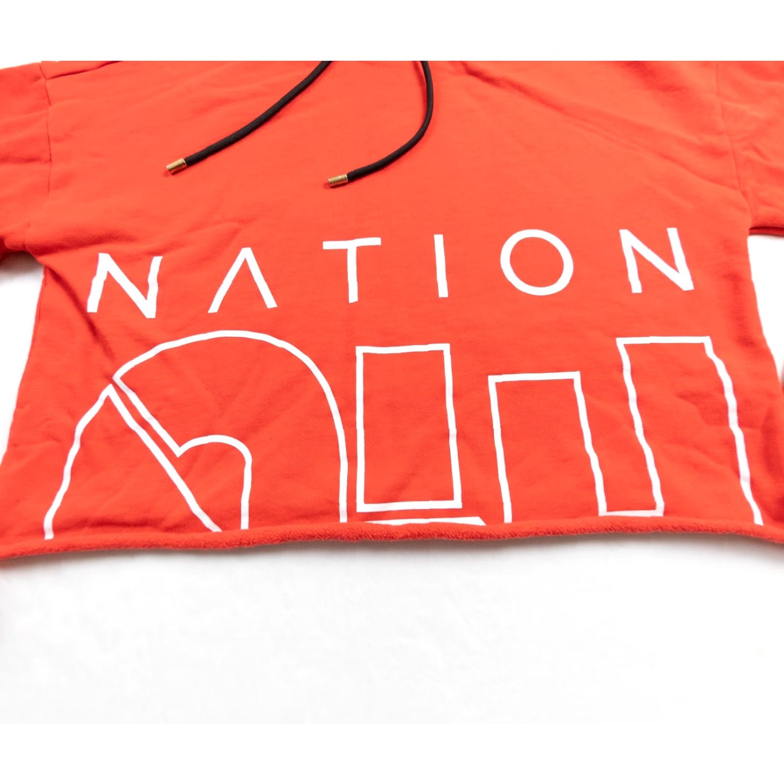 P.E Nation P.E Nation Women's Cropped Hoodie Small Red Fleece Pullover Casual Long Sleeve Hooded Size S / US 4 / IT 40 - 3 Thumbnail