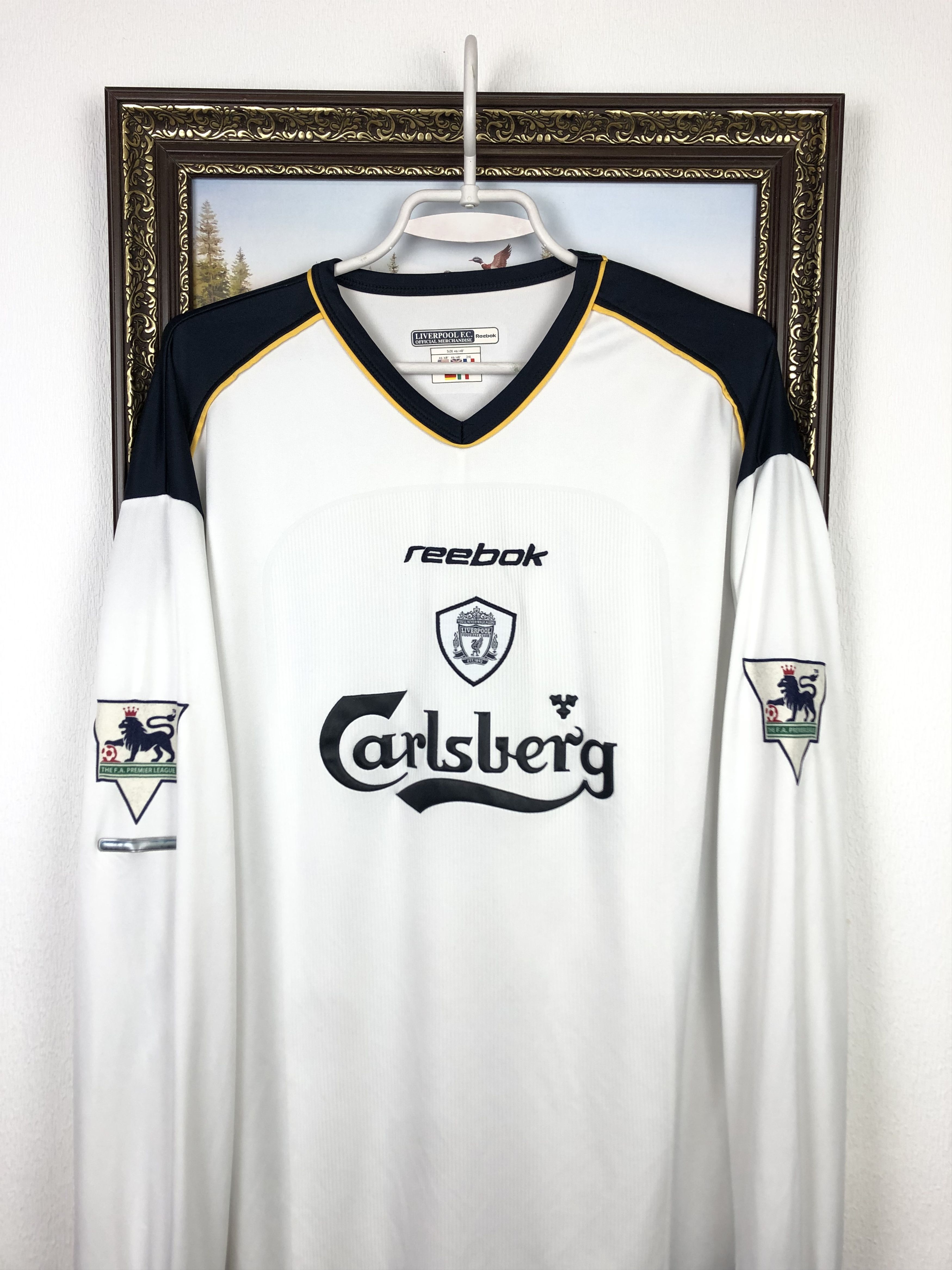 Vintage Liverpool football shirt Soccer Long Sleeve Jersey Reebok Size US XXL / EU 58 / 5 - 2 Thumbnail