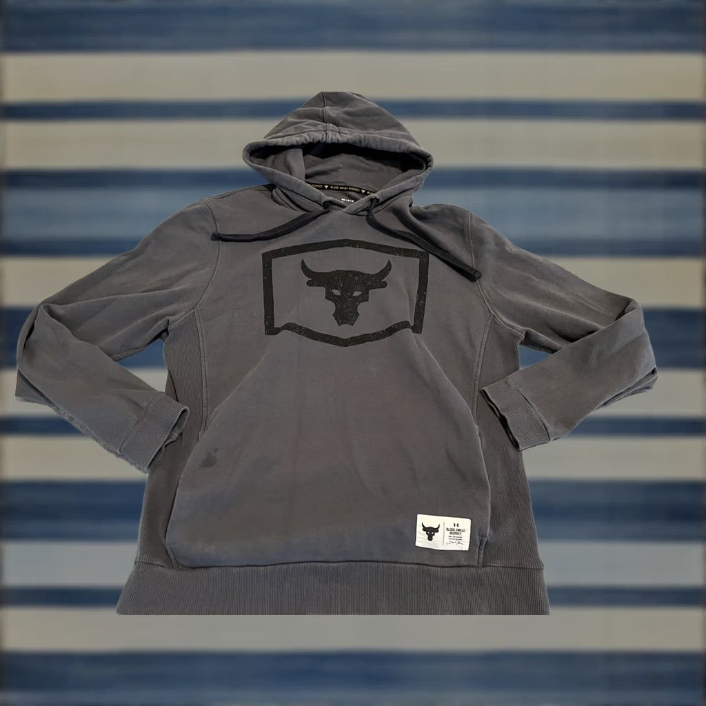 Under Armour Under Armour Project Rock Hoodie Pullover Mens Medium Gray Sweatshirt Shirt? Size US M / EU 48-50 / 2 - 1 Thumbnail