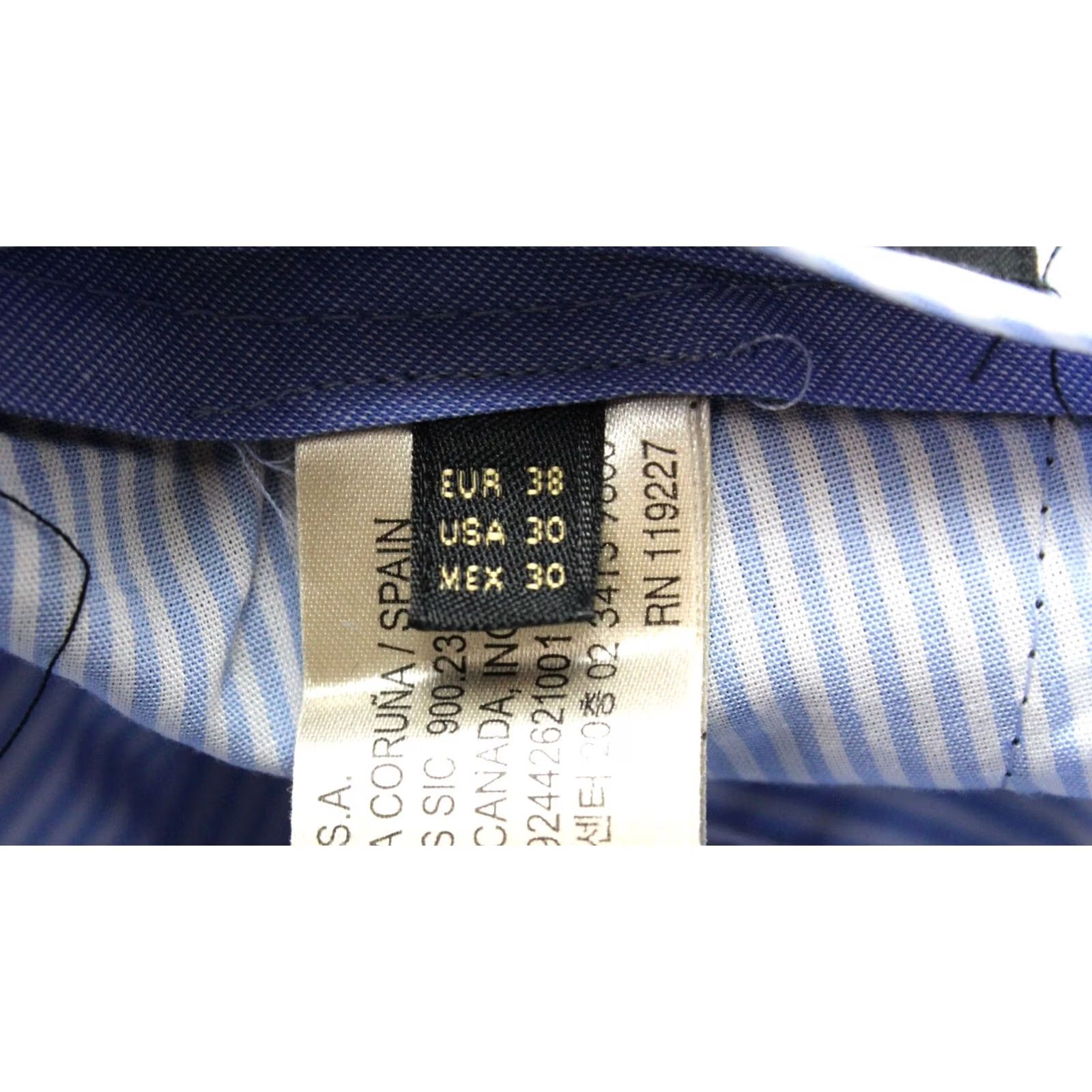 Massimo Dutti Massimo Dutti Trousers Men's US 30 Wool Pleated Pinstripe Zip Fly Blue Size US 30 / EU 46 - 7 Thumbnail