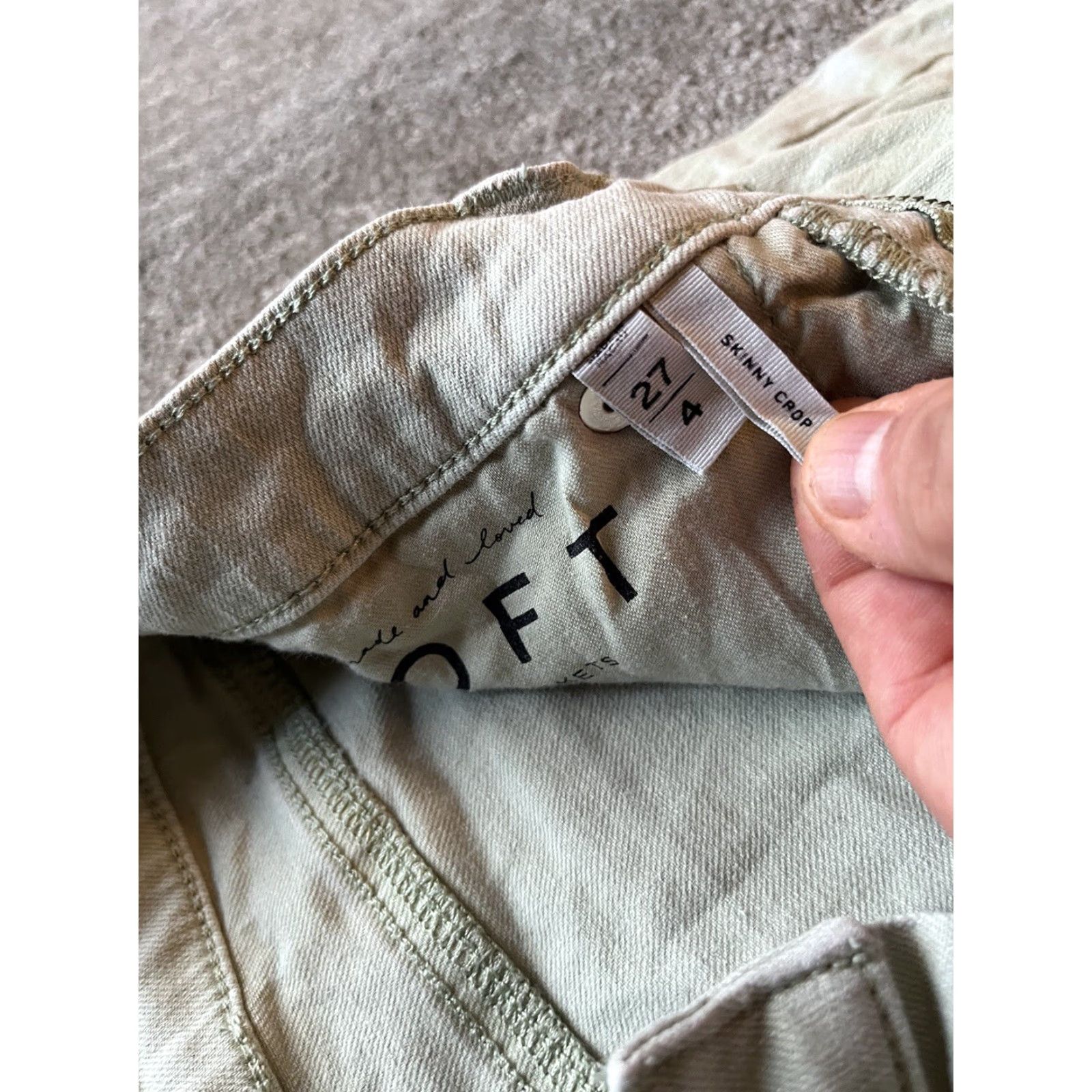 Loft LOFT Green Skinny Crop Jeans Sz 27/4 Women 5-Pocket Denim Stretch Casual Size 27" / US 4 / IT 40 - 6 Thumbnail