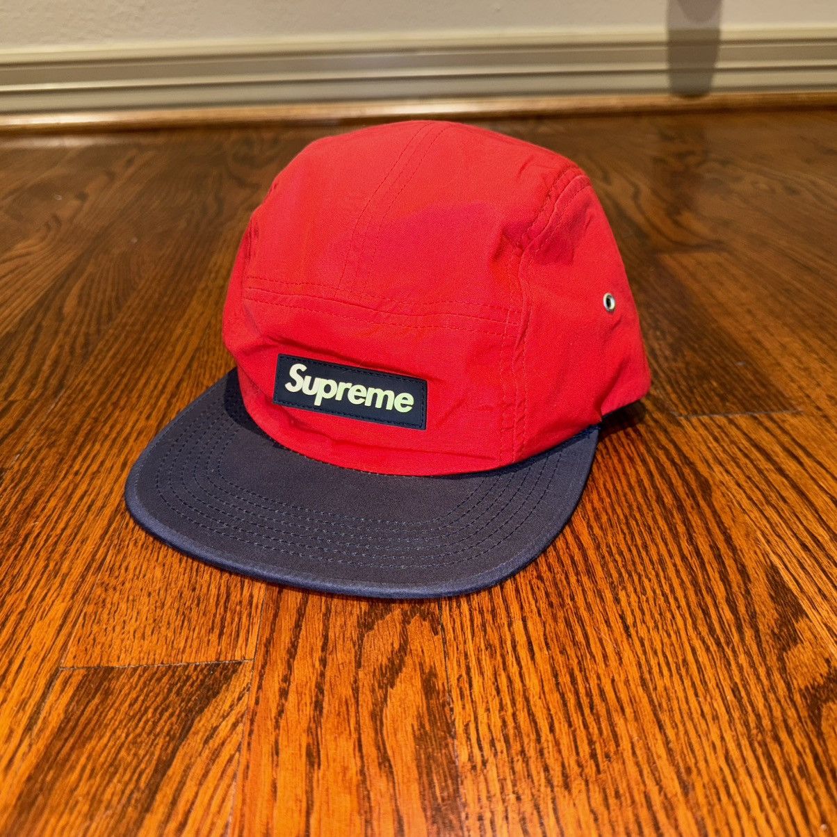 Supreme Tri-Color Rubber Logo Camp Cap (FW13)