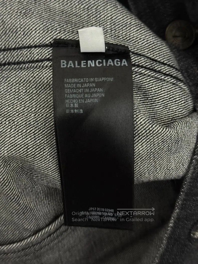 Balenciaga Balenciaga Gray Tie-Dye Denim Jacket. Size US XS / EU 42 / 0 - 5 Thumbnail