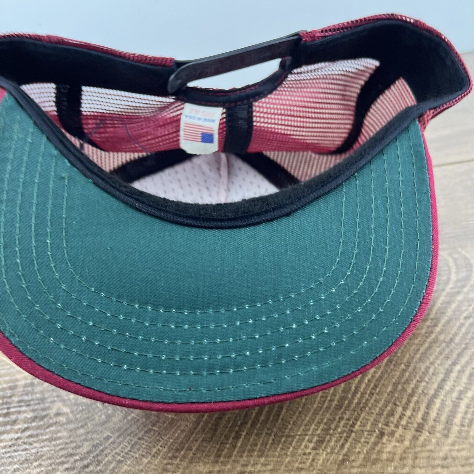 Other Maroon Hat Red Cap Hat Trucker Adjustable Hat Red Adult Hat Size ONE SIZE - 12 Thumbnail