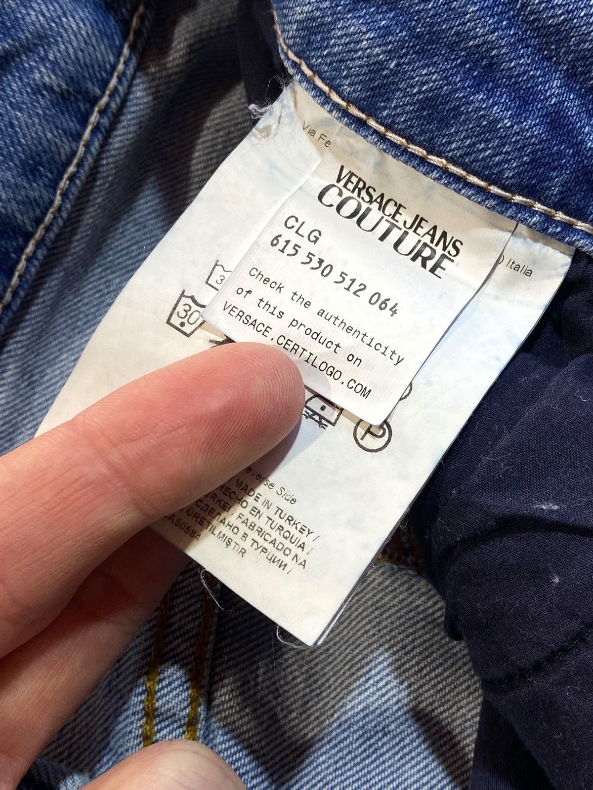 Versace Versace Jeans Couture Crop Flared Washed Denim Jeans Pants Size 28" / US 6 / IT 42 - 23 Thumbnail