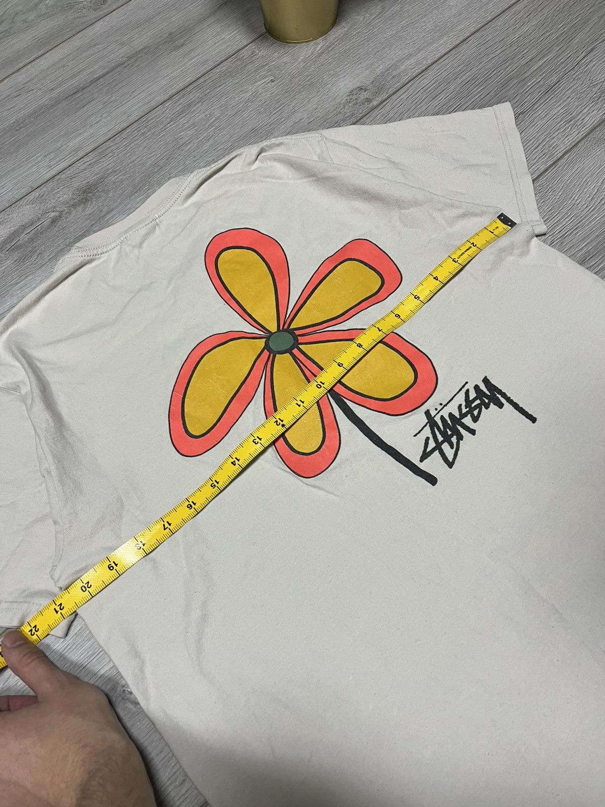 Stussy Stussy vintage flower big print logo tee shirt Size US M / EU 48-50 / 2 - 11 Thumbnail
