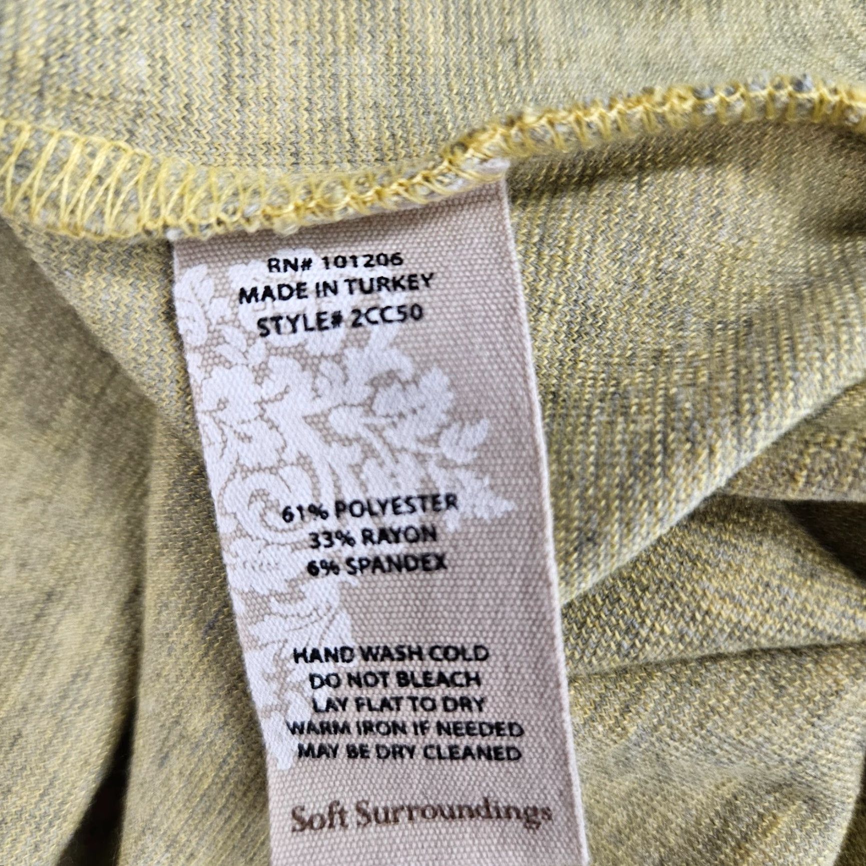 Soft Surroundings Soft Surroundings Parker Tunic Blouse Yellow Gray Stripe Long Sleeve M Womens Size M / US 6-8 / IT 42-44 - 5 Thumbnail