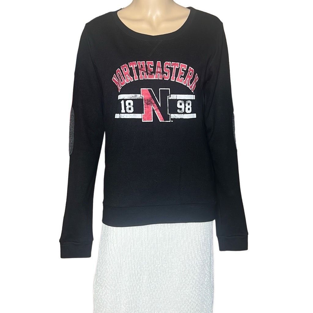 Other Northeastern University Black Fitted Sweatshirt Top (305) Size M / US 6-8 / IT 42-44 - 2 Thumbnail