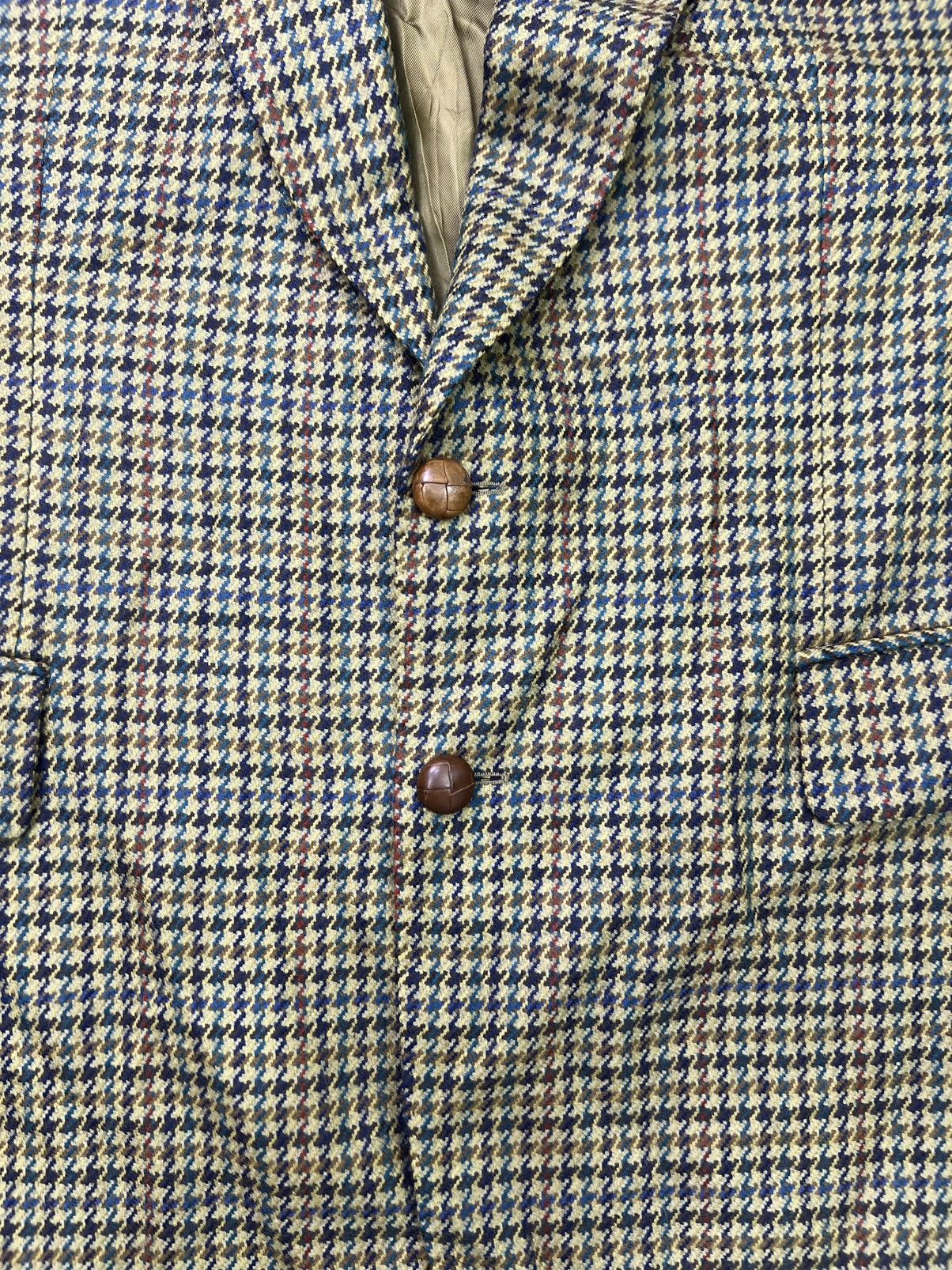 Nobless Couture Vintage 1980s Noblesse Funren Wool Cashmere Houndstooth Blaz Size 44R - 3 Thumbnail