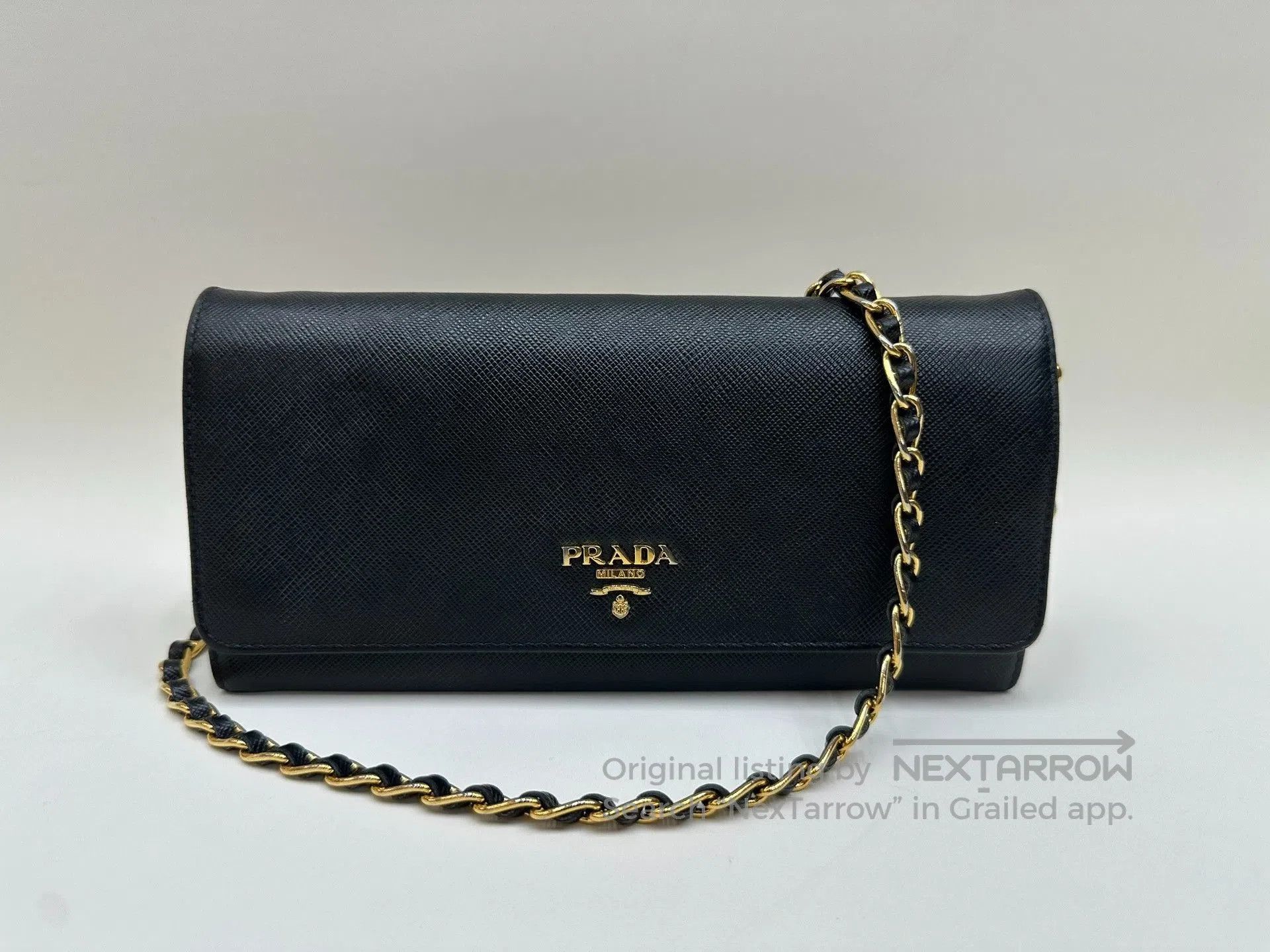 Prada Prada Black Saffiano Chain WOC. Size ONE SIZE - 1 Thumbnail
