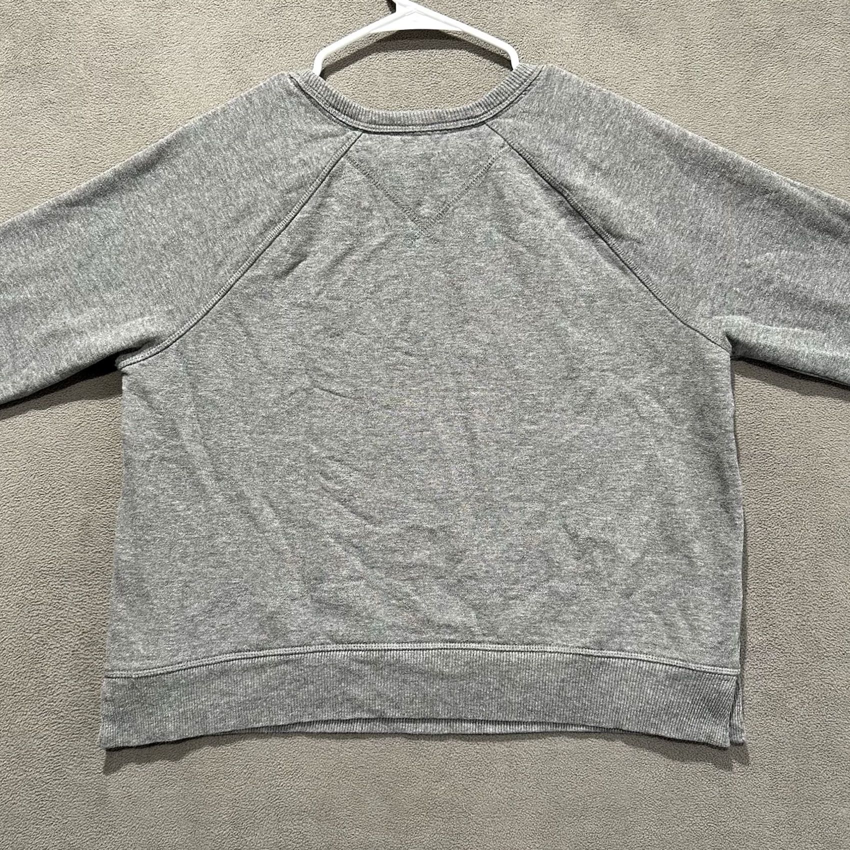 Tommy Hilfiger Tommy Hilfiger Sweatshirt Womens Large Gray Crewneck Long Sleeve Cropped Sports Size L / US 10 / IT 46 - 2 Thumbnail