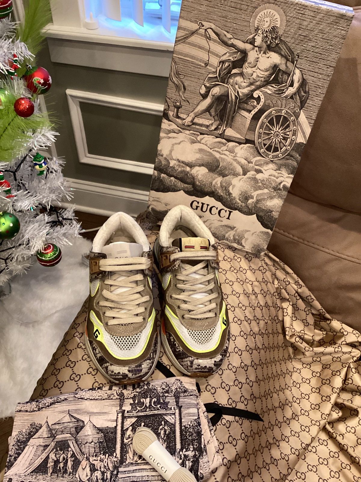 Gucci GUCCI Women's Ultrapace 'Rock Tejus Printed' Sneakers Size US 5.5 / IT 35.5 - 1 Thumbnail