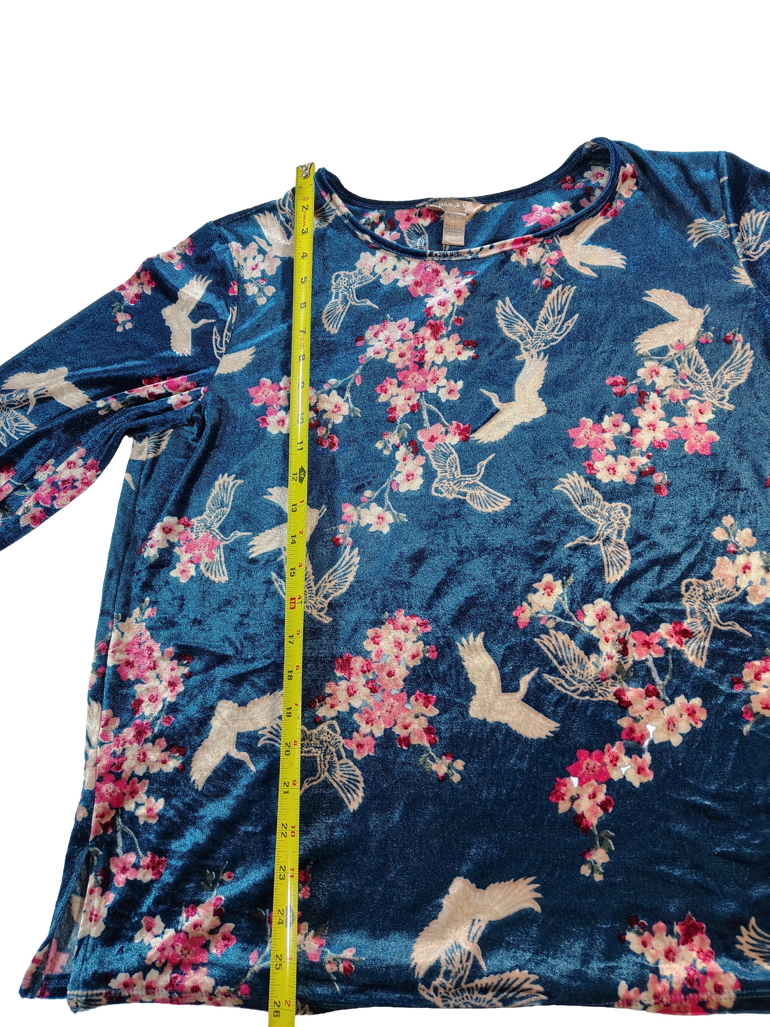 Other Women's XL Crane & Cherry Blossoms White Stag Soft Shirt Size XL / US 12-14 / IT 48-50 - 4 Thumbnail