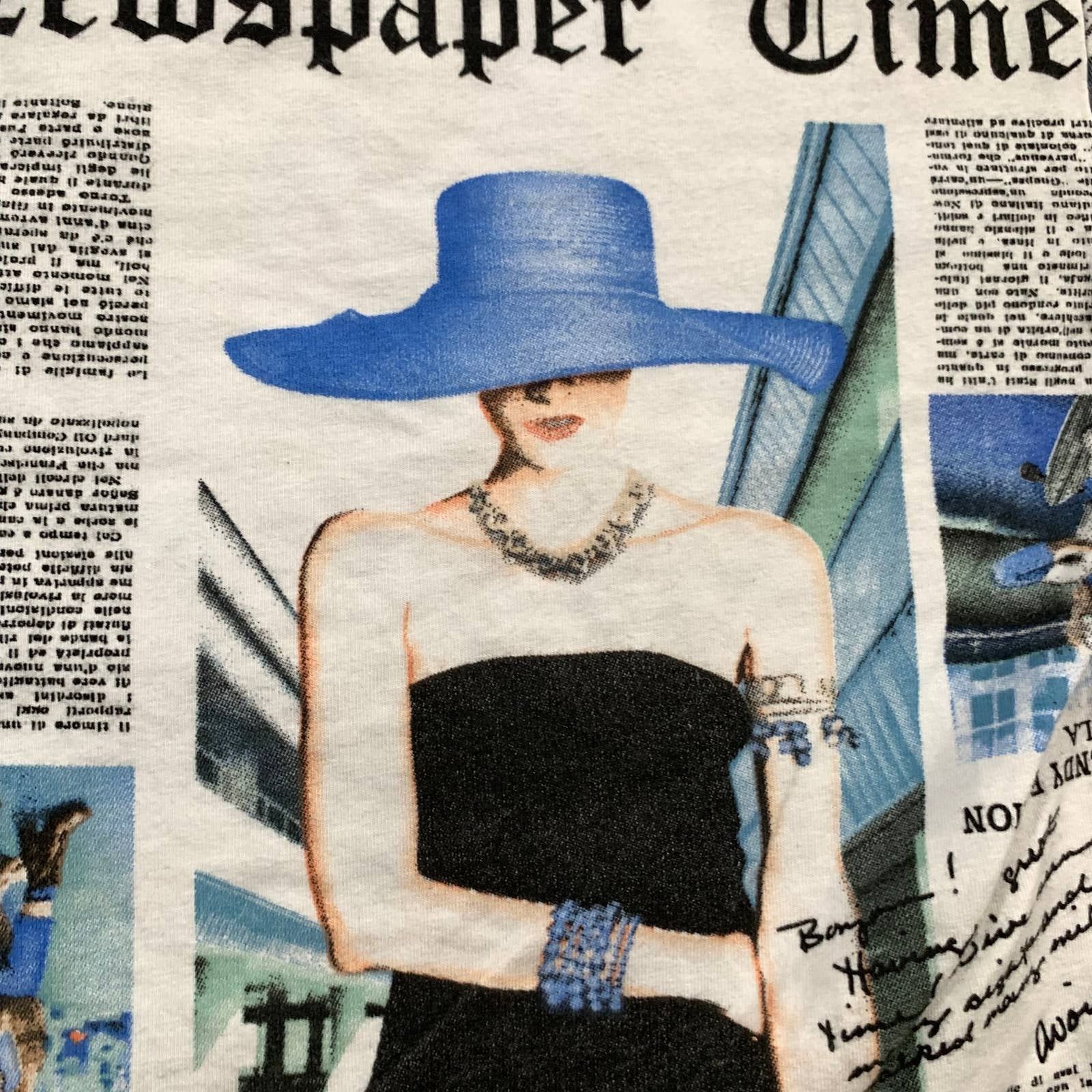 Other Vertiche Newspaper Shirt Women Small Blue Size S / US 4 / IT 40 - 8 Thumbnail