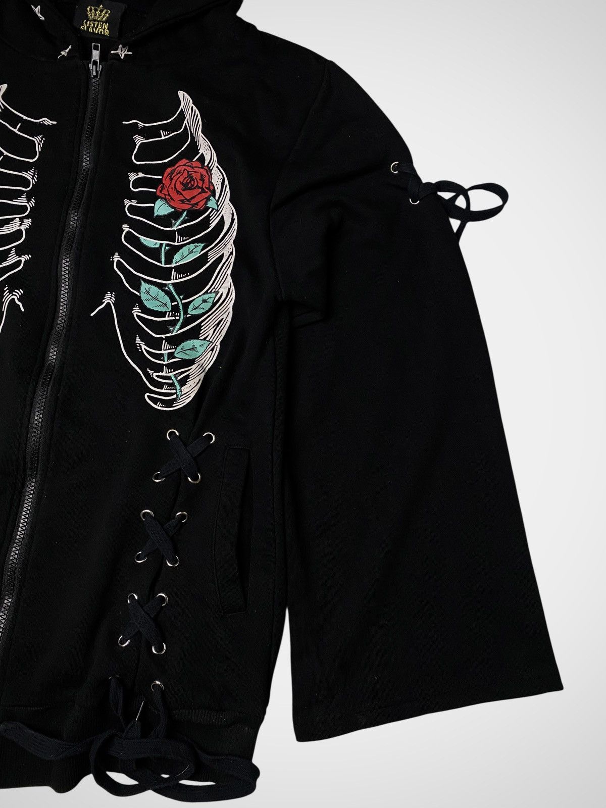 Beauty Beast 2000's Listen Favor Vkei Skull Laced Jacket Size US S / EU 44-46 / 1 - 4 Thumbnail