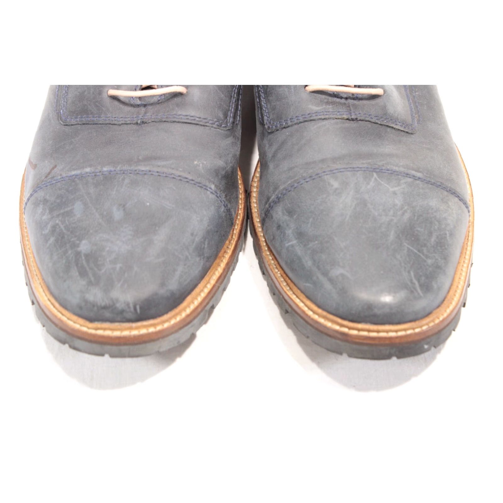 Cole Haan Cole Haan Grand 360 Richardson Blue Leather Cap Toe Oxfords Mens 9.5 M Size ONE SIZE - 6 Thumbnail
