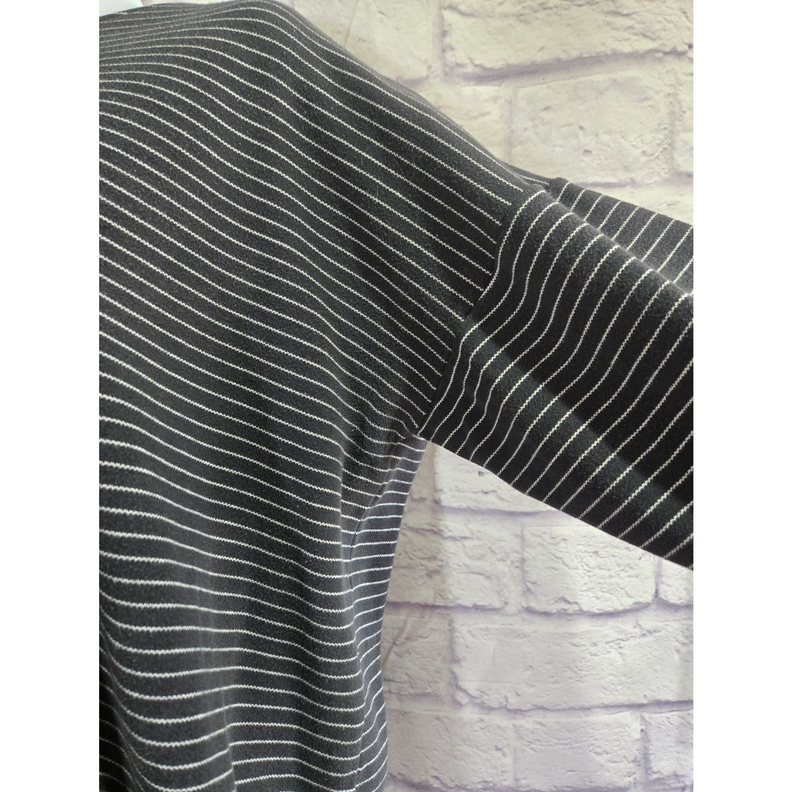 Other Company Ellen Tracy Black White Striped Top Large Size L / US 10 / IT 46 - 2 Thumbnail