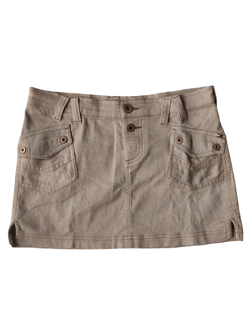 Tommy Hilfiger Tommy Girl Corduroy Mini Skirt – Y2K 2000s – Beige Khaki Size 32" / US 10 / IT 46 - 1 Thumbnail