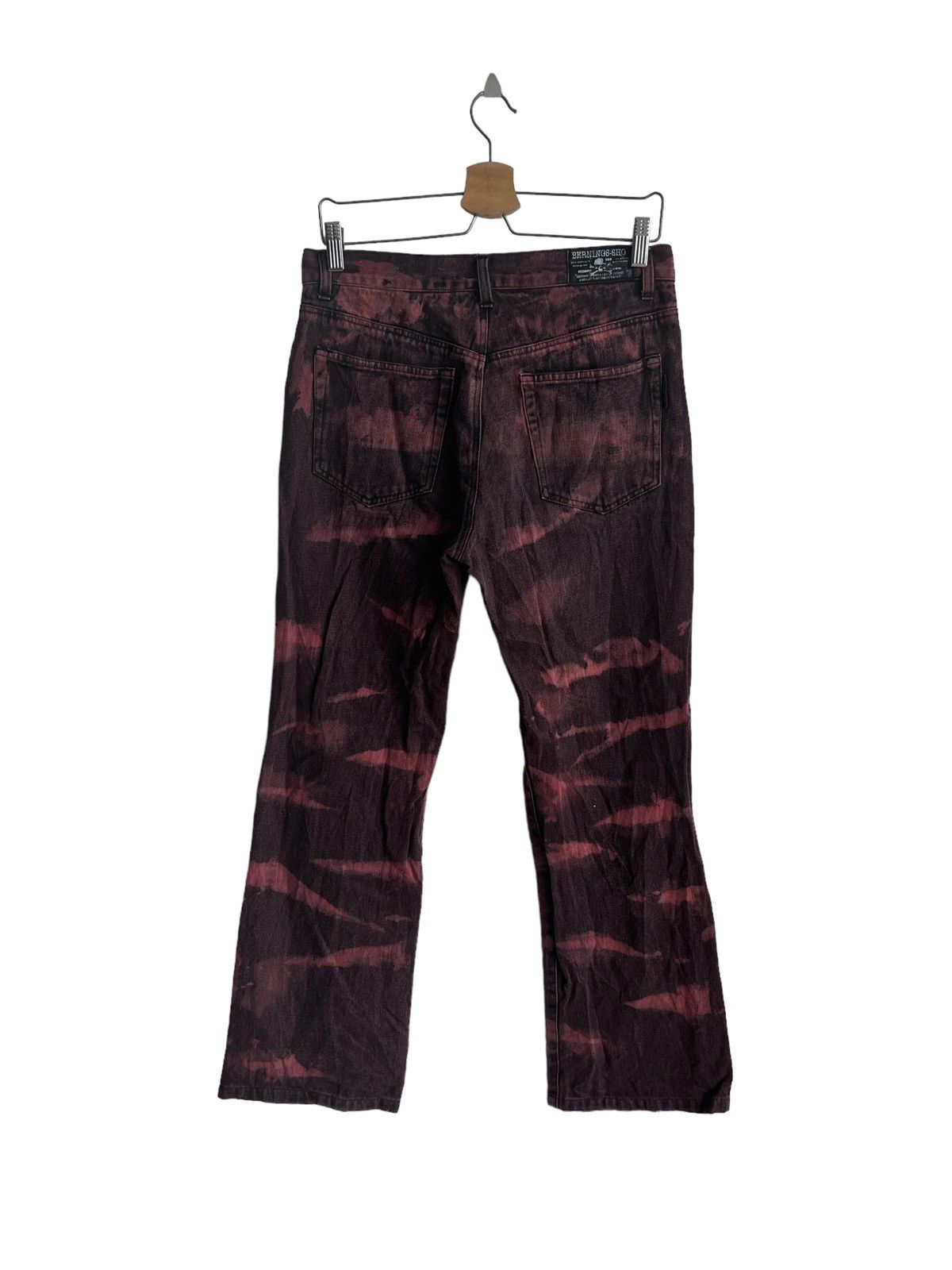 BERNINGS SHO 1990s Berning-Sho 🇯🇵 Anarchy Statement Baggy Jeans Denim Size US 33 - 8 Thumbnail