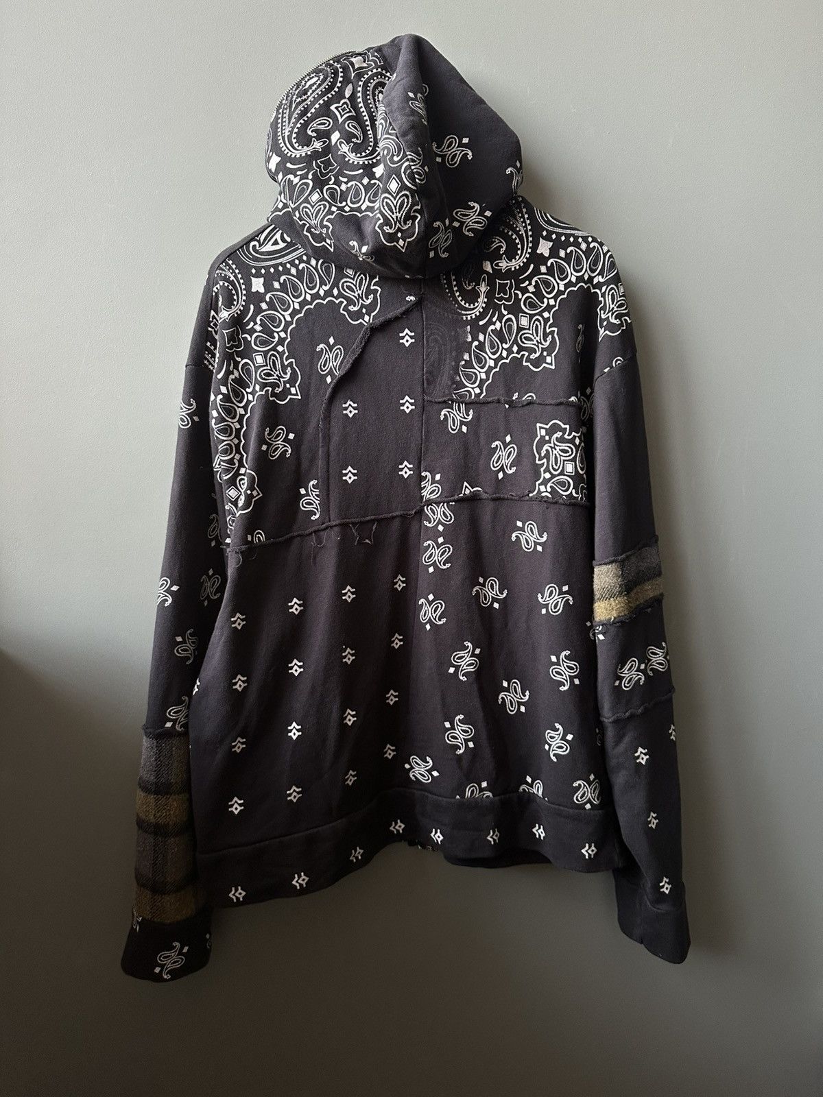 Jaded London Jaded London Over Zip Bandana Patchwork Hoodie Size M Size US M / EU 48-50 / 2 - 5 Thumbnail