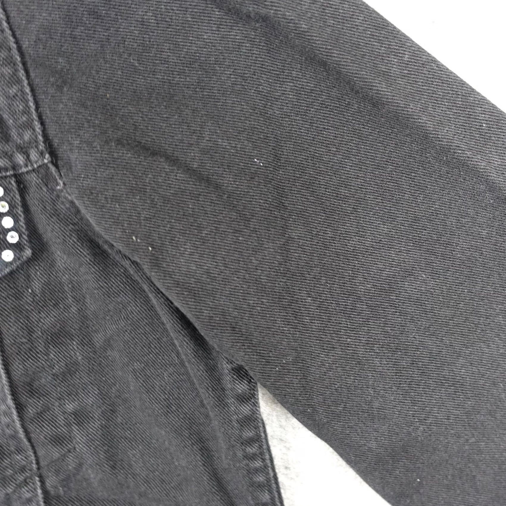 Denime VINTAGE Christine Alexander Womens Small Black Denim Rhinestone Western Jacket Size S / US 4 / IT 40 - 6 Thumbnail