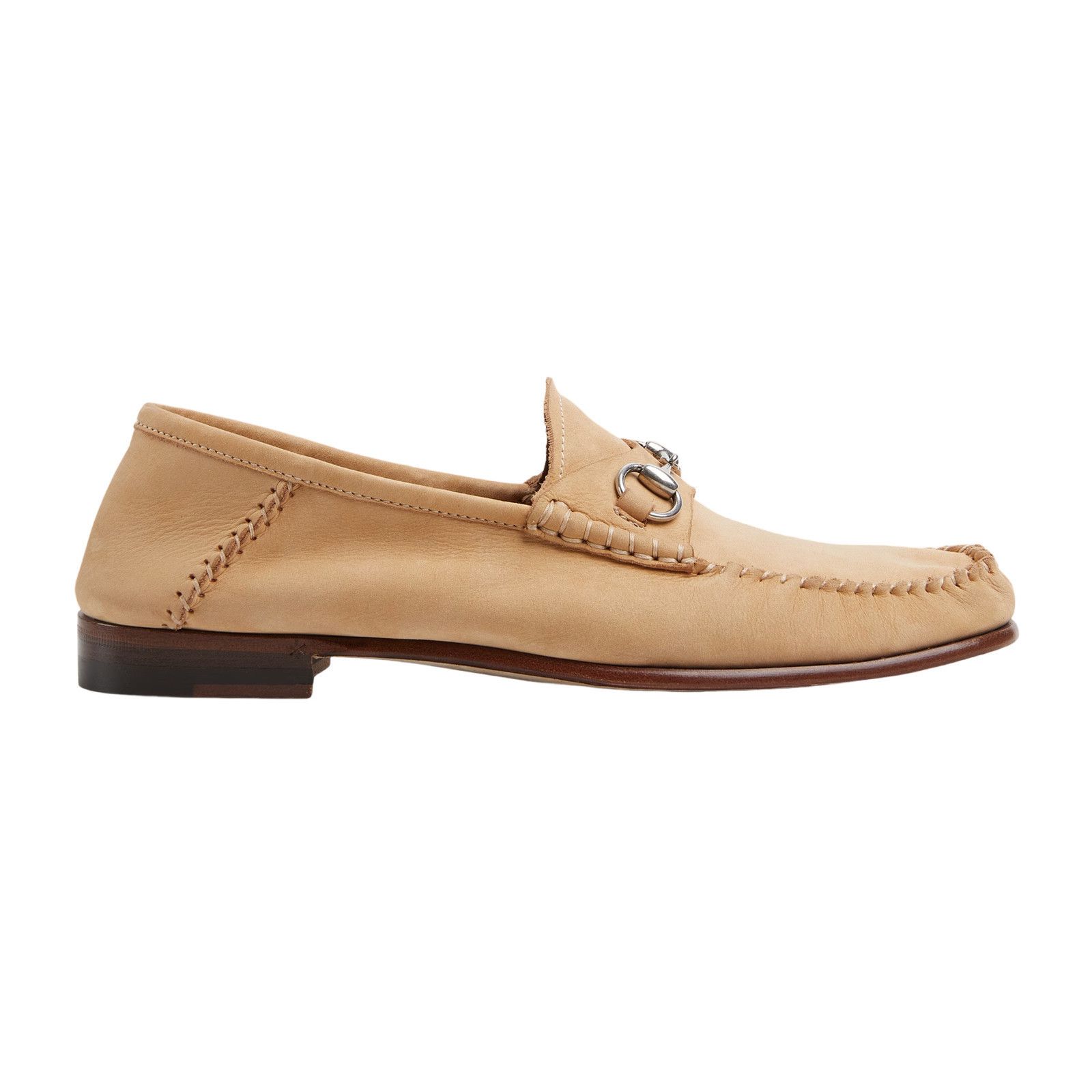 GUCCI Gigi Women's Beige Suede Loafers New & Authentic (Wome