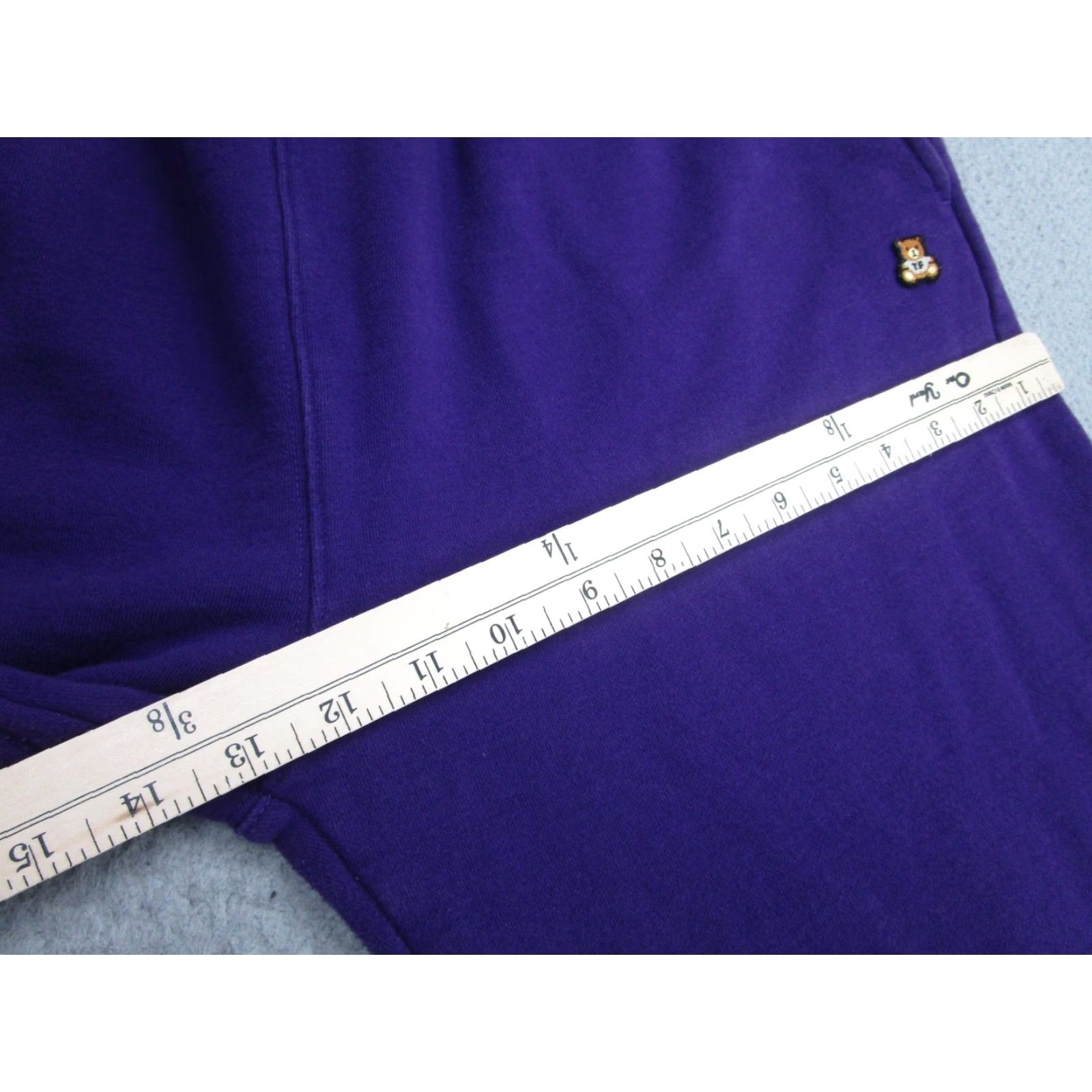 Teddy Fresh Teddy Fresh Sweatpants Mens XL Purple Fleece Pockets Drawstring Elastic Waist Size US 36 / EU 52 - 6 Thumbnail