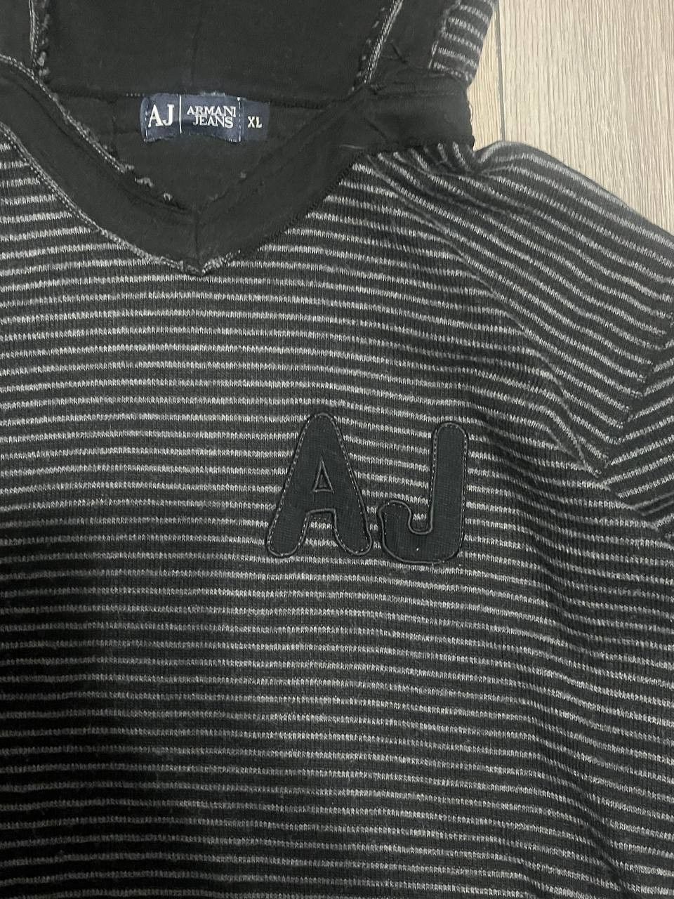 Armani armani jeans hoodie xl big logo grey striped Size US M / EU 48-50 / 2 - 3 Thumbnail
