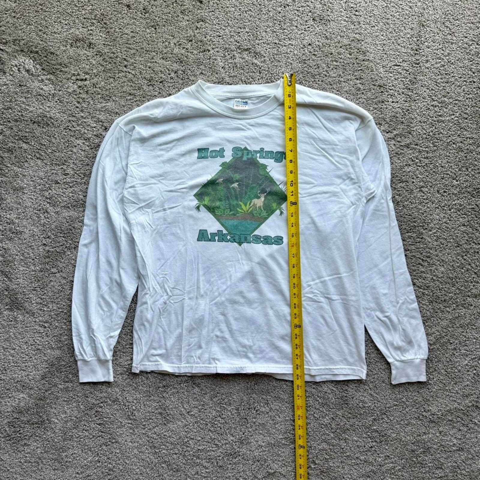 Gildan Vintage Arkansas Hot Springs XL Long Sleeve Tee Size US XL / EU 56 / 4 - 3 Thumbnail