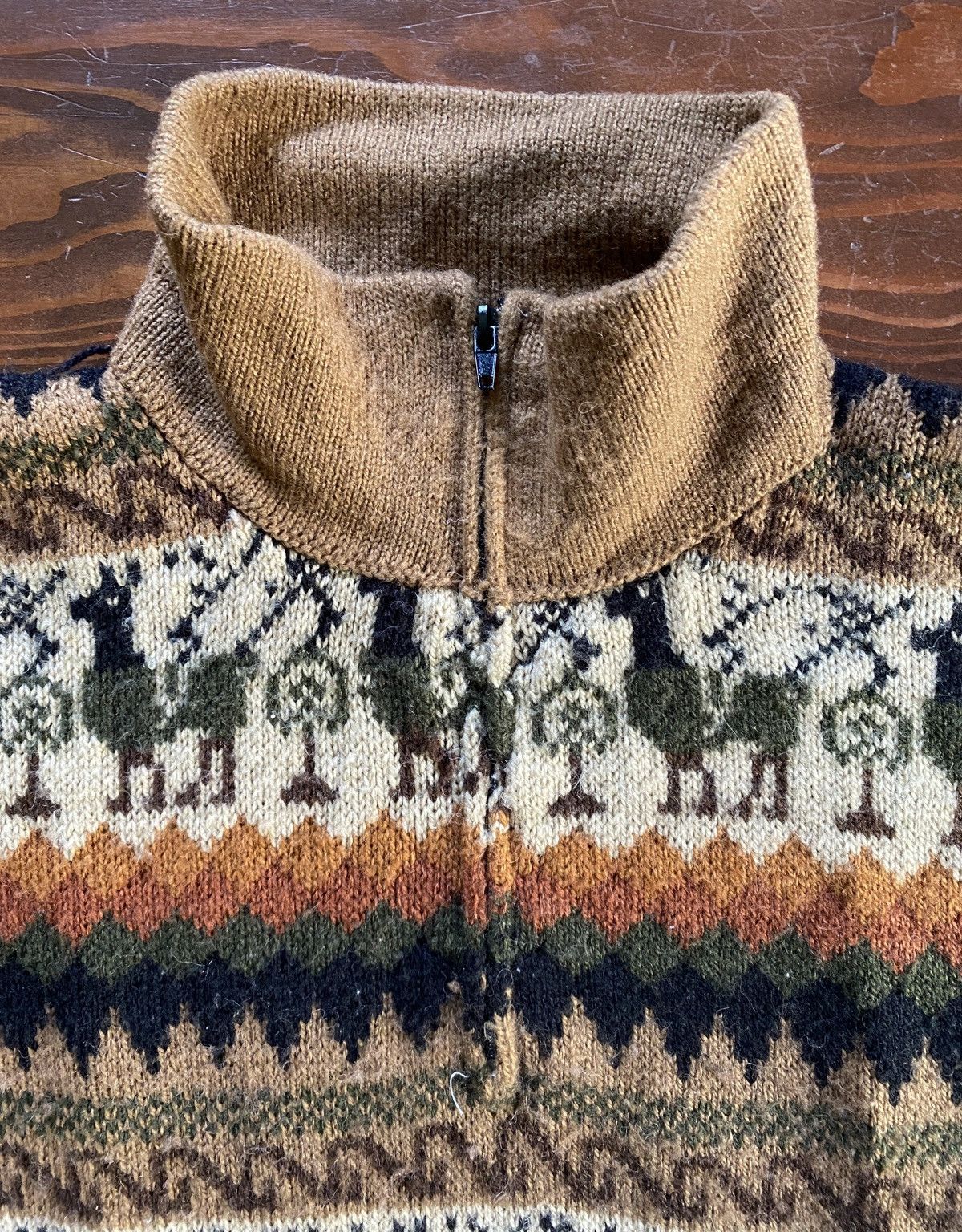Vintage Vintage 80’s Artesania Los Andes Alpaca Wool 1/4 Zip Sweater Size US XL / EU 56 / 4 - 4 Thumbnail