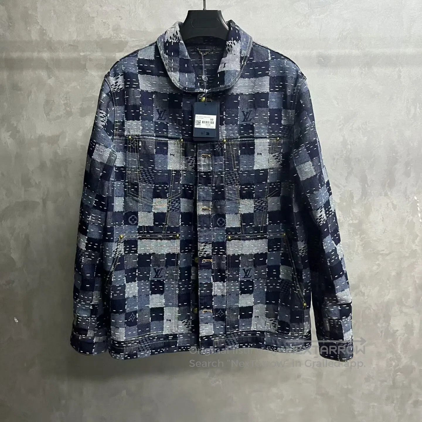 Louis Vuitton Louis Vuitton Checkered single-row buttoned workwear jacke Size US M / EU 48-50 / 2 - 1 Thumbnail