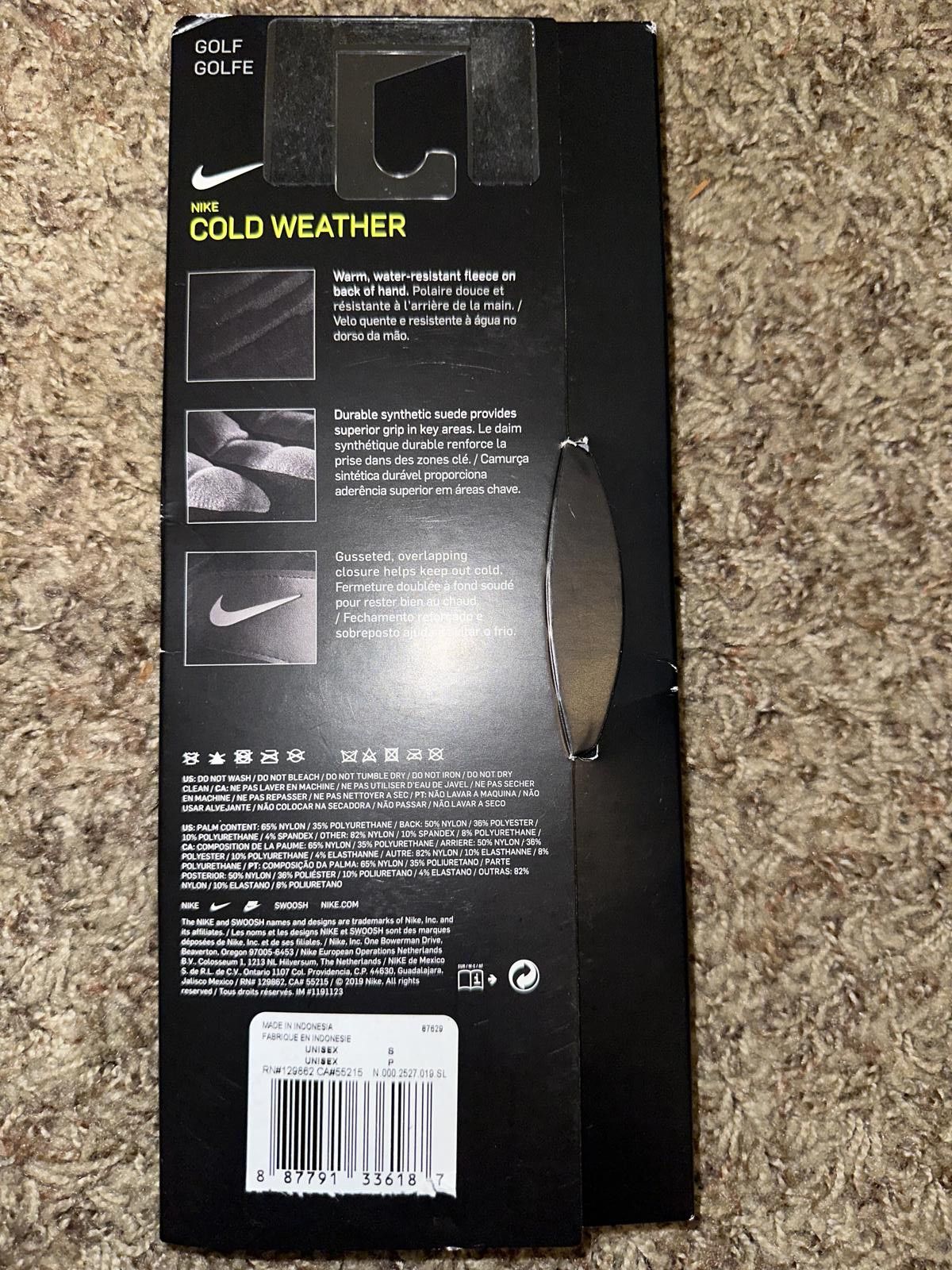 Nike Nike Cold Weather Golf Gloves Black | Gray Size ONE SIZE - 4 Thumbnail