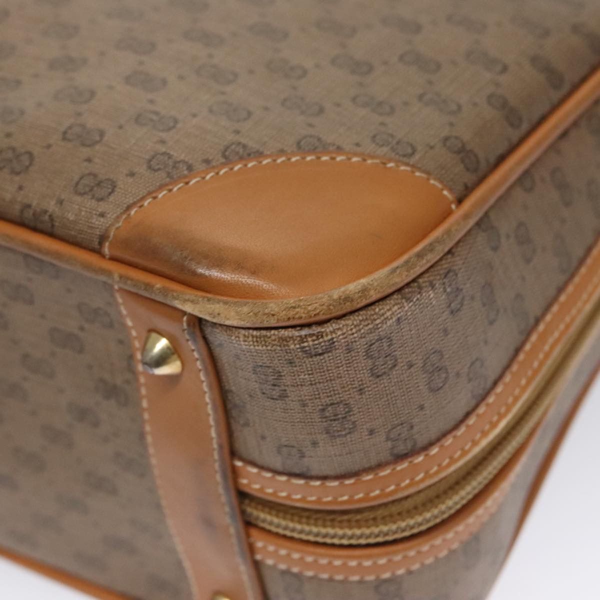 Gucci GUCCI Micro GG Supreme Hand Bag Pvc Leather Beige Gold Size ONE SIZE - 10 Thumbnail