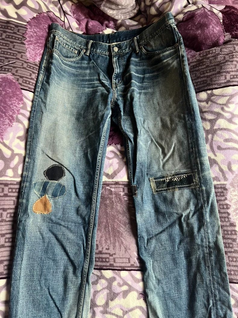 Visvim VISVIM Damaged Patch Denim Pants Size 38 Size US 38 / EU 54 - 1 Thumbnail