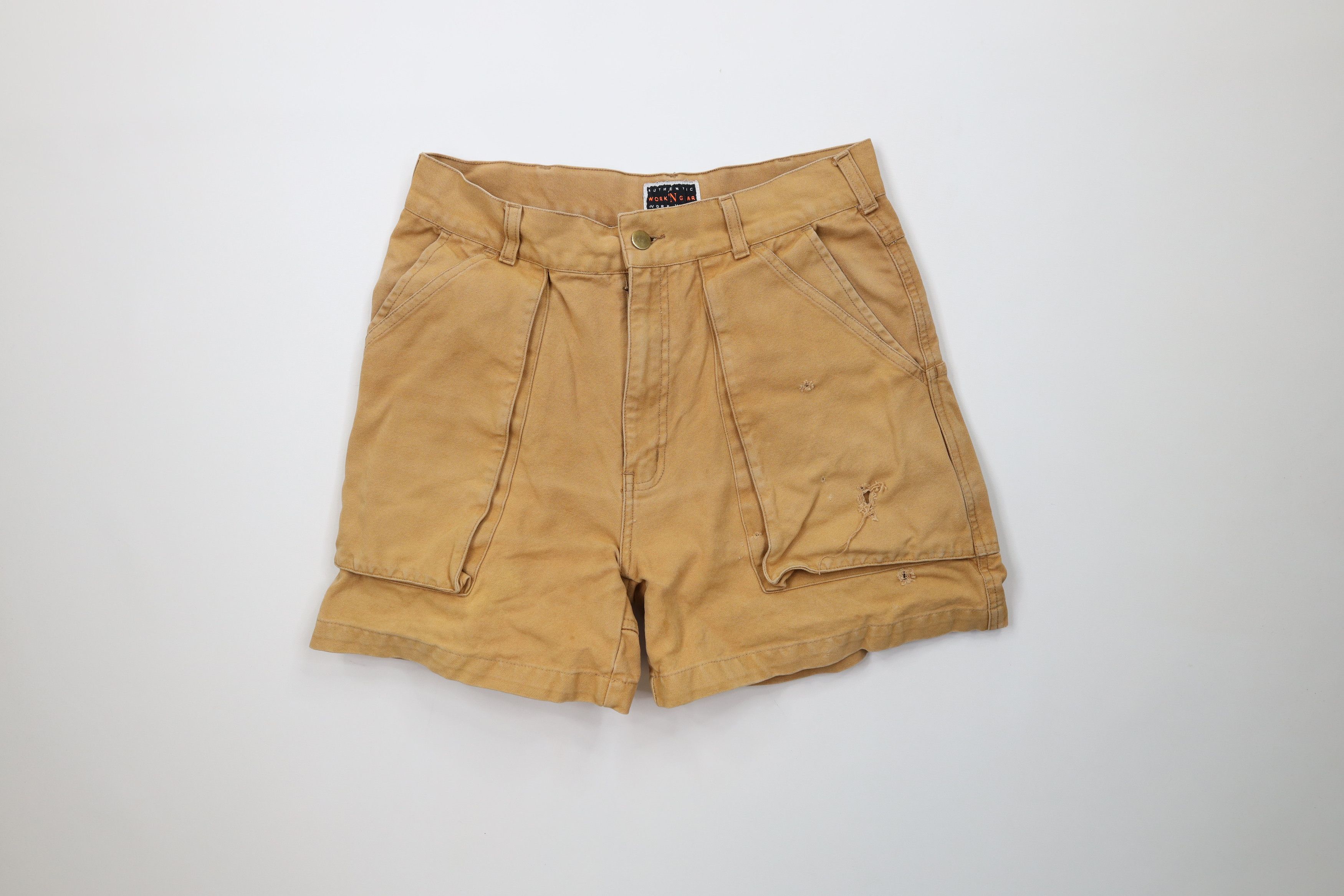 Vintage Vintage 90s Streetwear Big Pocket Above Knee Canvas Shorts Size US 32 / EU 48 - 1 Thumbnail