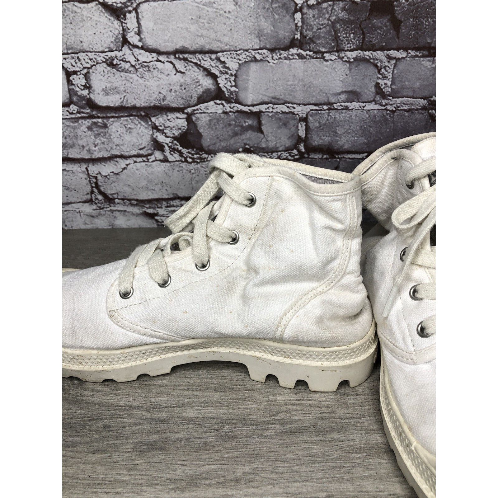 Palladium Palladium Pampa Hi White Canvas Fabric Lace Up Combat Boots Size US 9 / IT 39 - 8 Thumbnail