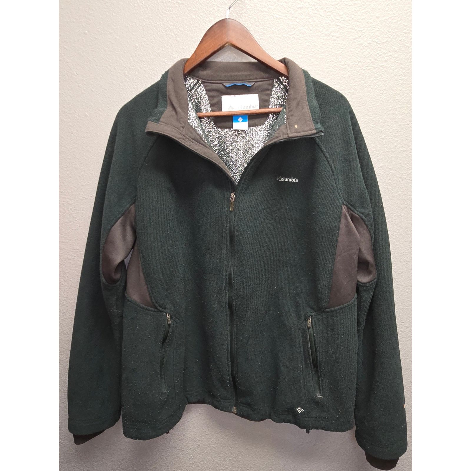 Columbia Fleece Jacket Black Omni Heat Thermal Reflective Full Zip XL Size US XL / EU 56 / 4 - 1 Thumbnail